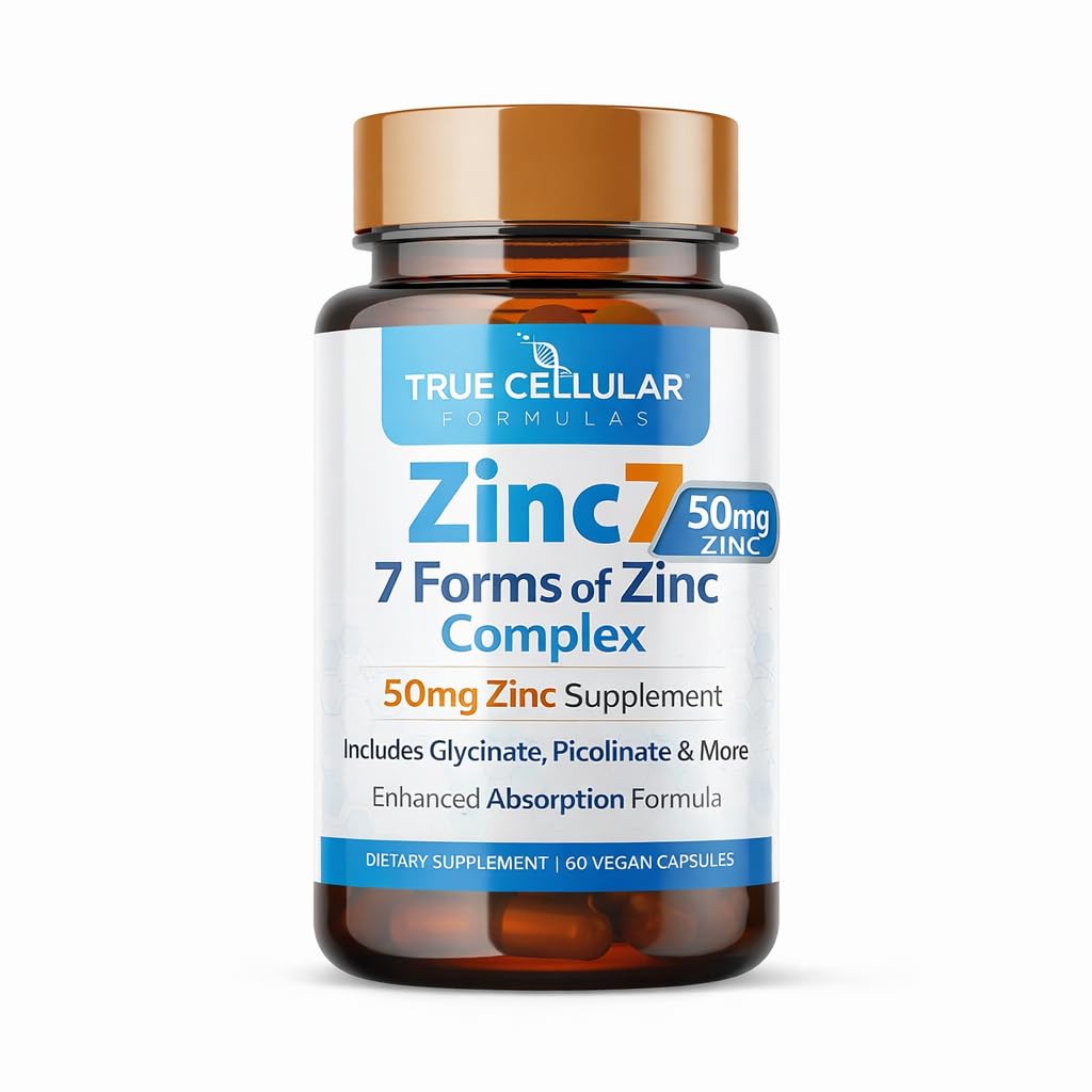 Zinc7: 7-in-1 Zinc Complex 50mg - Maximum Absorption for Immune Defense, Deep Sleep & All-Day Energy | Hormone Balance, Mental Focus