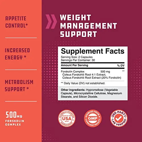 Max Strength Forskolin Weight Loss Supplement for Men and Women - Fast Acting Diet Pills Natures Craft Au supplements