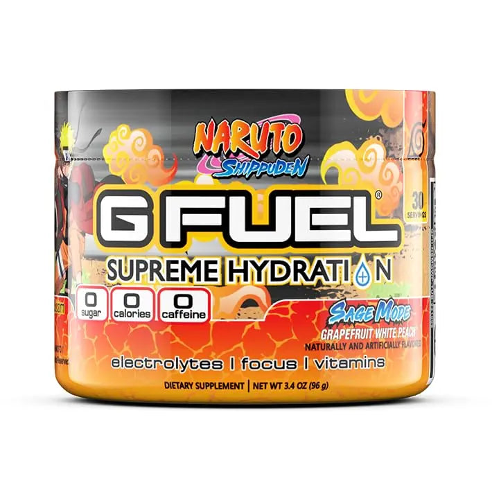 G Fuel Naruto Sage Mode Electrolytes Powder, Water Mix for Hydration, Energy and Focus G fuel Au supplements