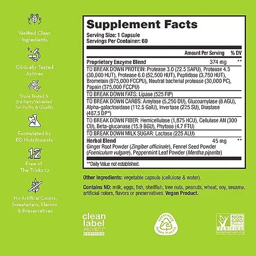 HUM Flatter Me Supplement for Daily Bloating - 18 Full Spectrum Digestive HUM Au supplements