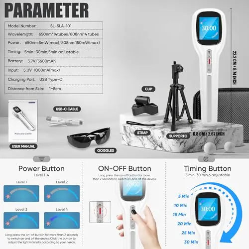 Body/Pet Red Light Device, Four Modes and Timing Settings - Handheld and Portable to Treat Body Pain ZagMufe Au supplements