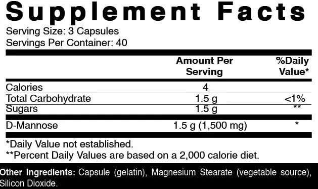 Oxify D-Mannose 1500 mg | 120 Tablets | Gluten-Free, Non-GMO | Supplement Made in USA Oxify Au supplements