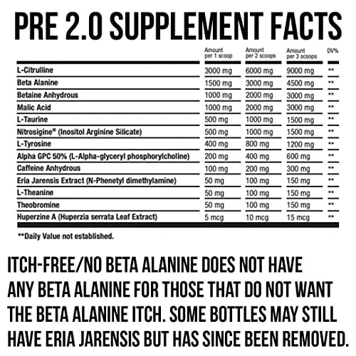 HTLT Pre-Workout Powder - 60 Servings, Non-Itch, No Beta Alanine (Grape Candy) HTLT Supps Au supplements