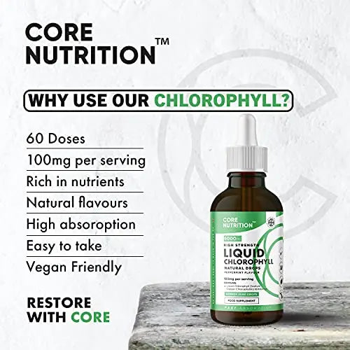Core Nutrition Liquid Chlorophyll Drops for Water - 2 Fl. Oz for 60 Servings - 2 Month Supply Core Nutrition Au supplements