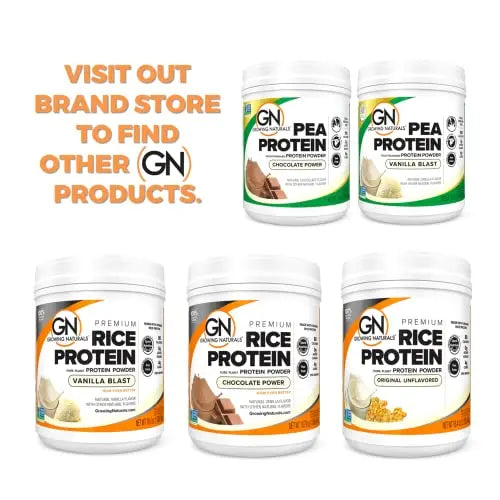 Growing Naturals | Vanilla Rice Powder 15g Plant Protein | 2.8G BCAA, Low-Carb Growing Naturals Au supplements