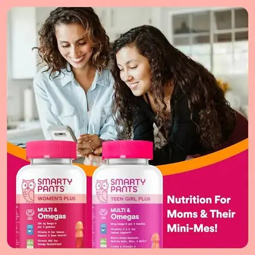 SmartyPants Mother & Daughter Daily Nutrition Bundle: Women’s + Teen Girl Multivitamin Gummies with Omega-3, Biotin, Vitamins D3, B12, A SmartyPants Au supplements