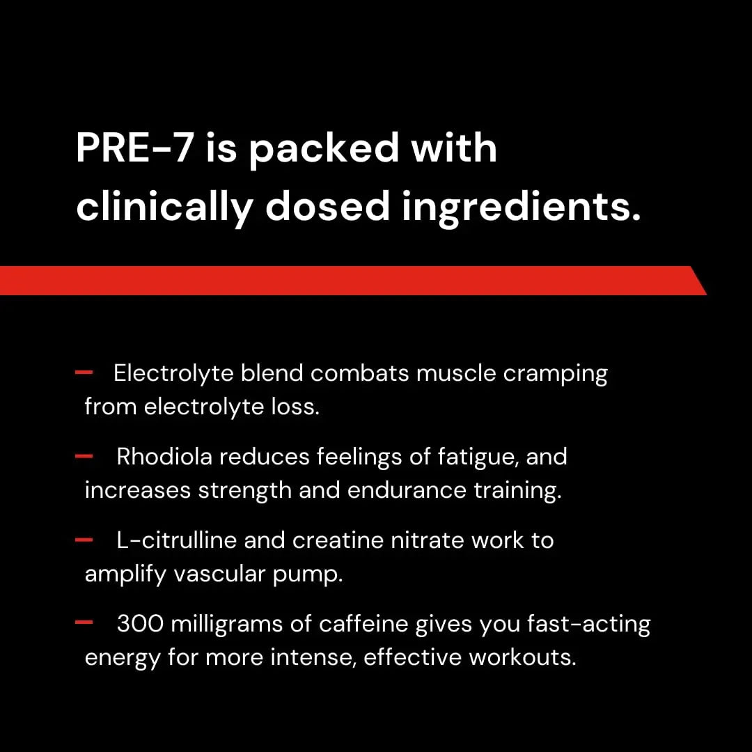 Novex Biotech PRE-7 Pre-Workout Powder – Best preworkout for Men - Boost Energy Novex Biotech Au supplements