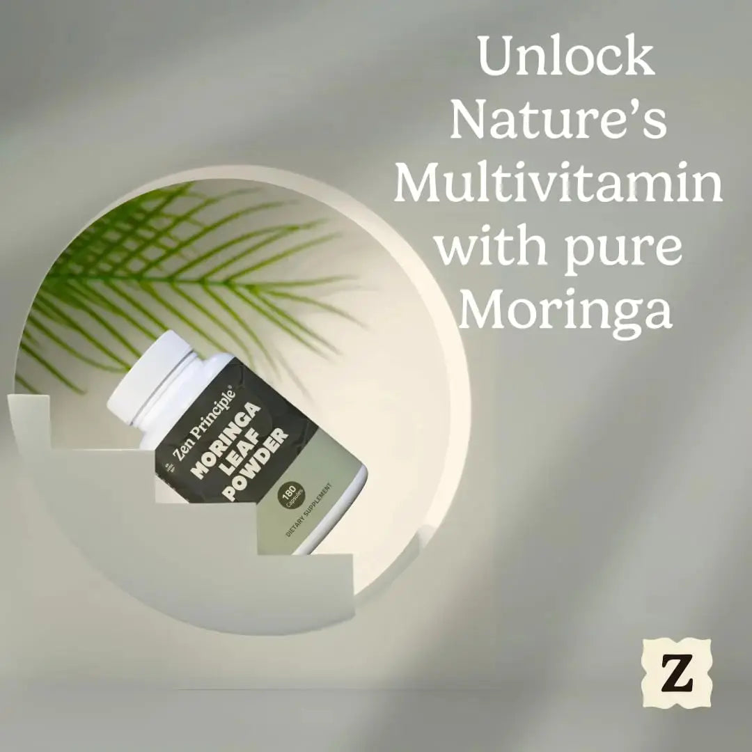 Zen Principle Organic Moringa Oleifera. Ultra-Premium. Provides an All Natural Energy Boost and Multi-Vitamin Zen Principle Au supplements