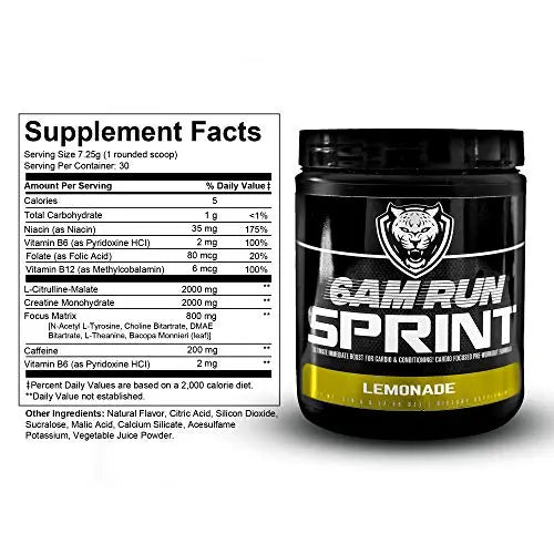 6AM Run Sprint - Pre Workout Powder for Instant Energy Boost for Cardio and Focus 6AM Run Au supplements