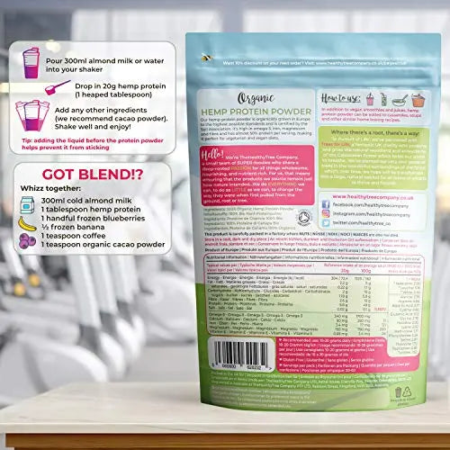Organic Hemp Protein Powder by TheHealthyTree Company - Harvested in Europe TheHealthyTree Company Au supplements