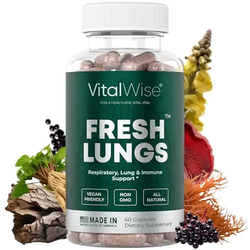 VitalWise Fresh Lungs Lung Detox and Cleanse Supplement with Mullein Leaf Extract VitalWise Au supplements