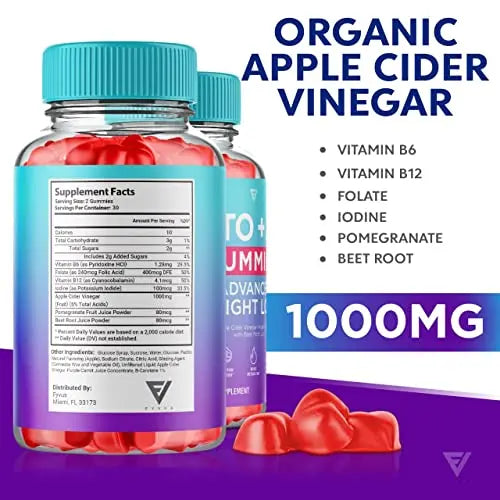 (2 Pack) Keto ACV Gummies Advanced Weight Loss, ACV Keto Gummies Fat Apple Cider Fyvus Au supplements