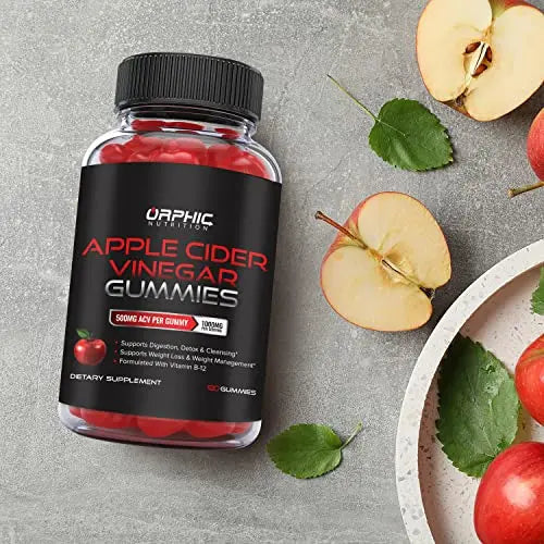 Apple Cider Vinegar Gummies with Mother- 1000mg - Supplement Formulated to Support ORPHIC NUTRITION Au supplements