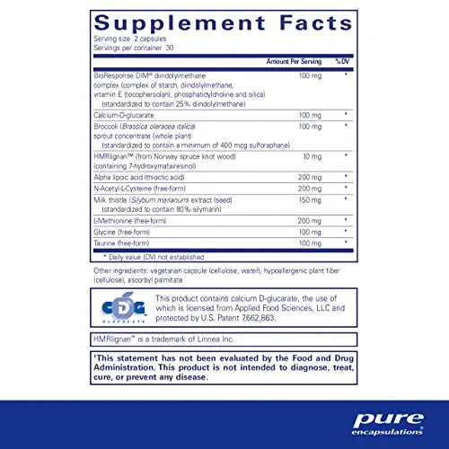 Pure Encapsulations DIM Detox | Supplement Support for Detoxification and Cellular Pure Encapsulations Au supplements