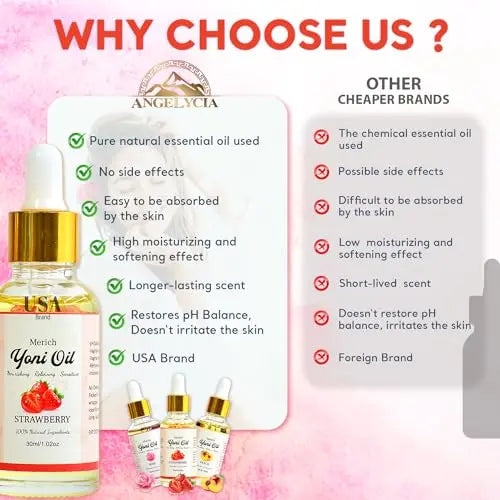 MERICH Natural Yoni Oil | Feminine Yoni Detox Oil | Naturally Scented Vaginal Oil | Restores pH Balance ANGELYCIA Au supplements