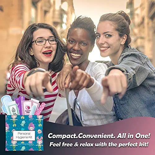 3 x Menstrual All-in-One Kits - Assorted Colors | Convenience on The Go | Single Period Kit Packs pH Advantage Au supplements