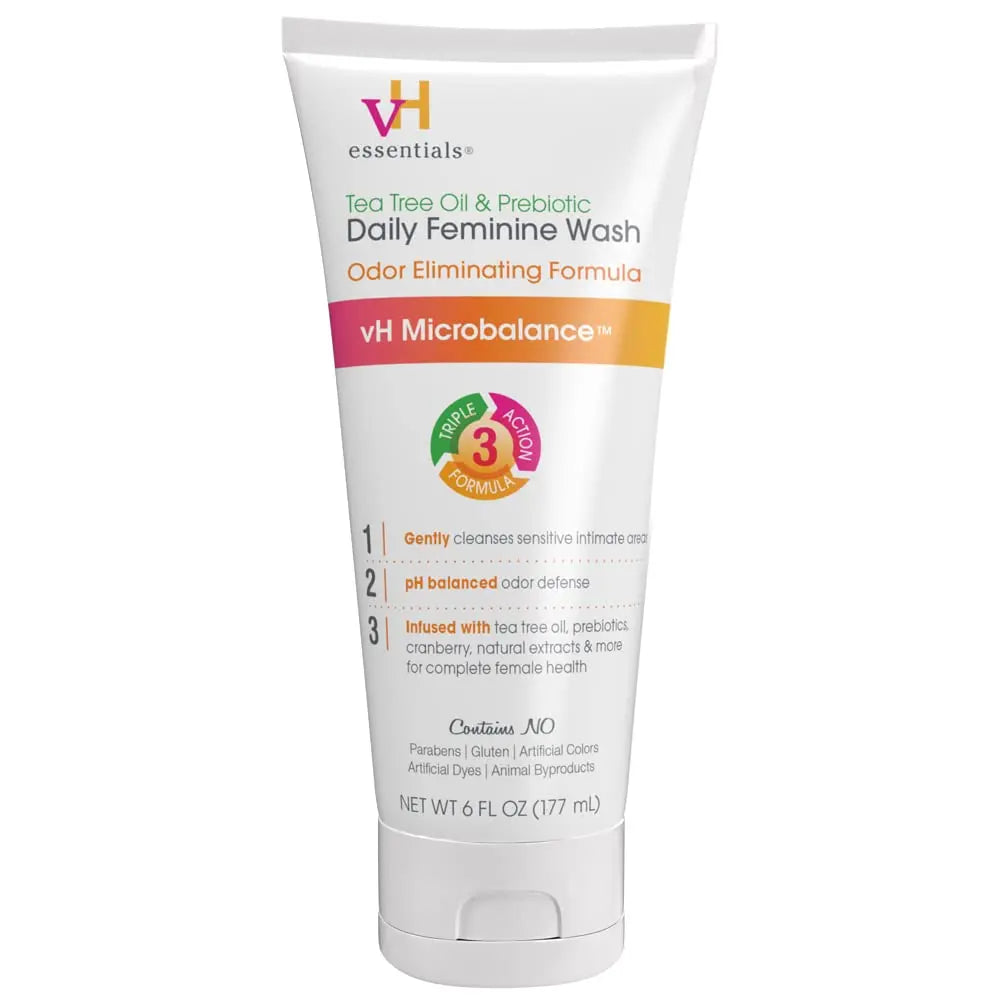 vH essentials, Ph Balanced Daily Feminine Wash, Tea Tree Oil & Prebiotic vH essentials Au supplements