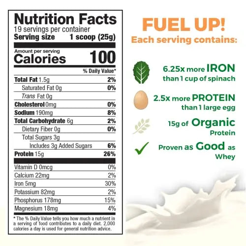 Growing Naturals | Vanilla Raw Pea Powder 15g Plant Protein | 2.8G BCAA, Low-Carb Growing Naturals Au supplements