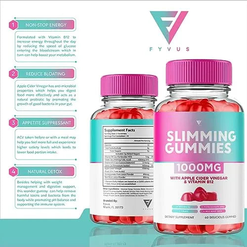 (3 Pack) Slimming Gummies It Works Slimming Gummies for Weight Loss with Apple Cider Fyvus Au supplements