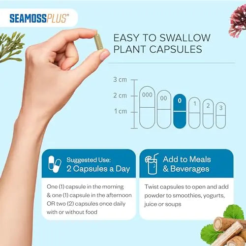 Power By Naturals Sea Moss Plus - USDA Certified Organic Wildcrafted Irish Seamoss Power By Naturals Au supplements