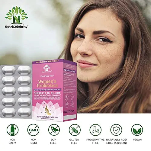 Nutricelebrity NutriFlora-Pro Probiotics for Women - Support Vaginal, Urinary Health Nutricelebrity Au supplements