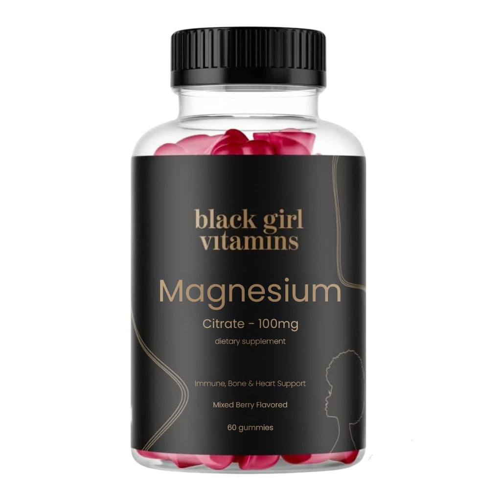 Black Girl Vitamins - Magnesium Gummies, for Sleep, Immunity, and Bone Support. Magnesium Citrate Supplement
