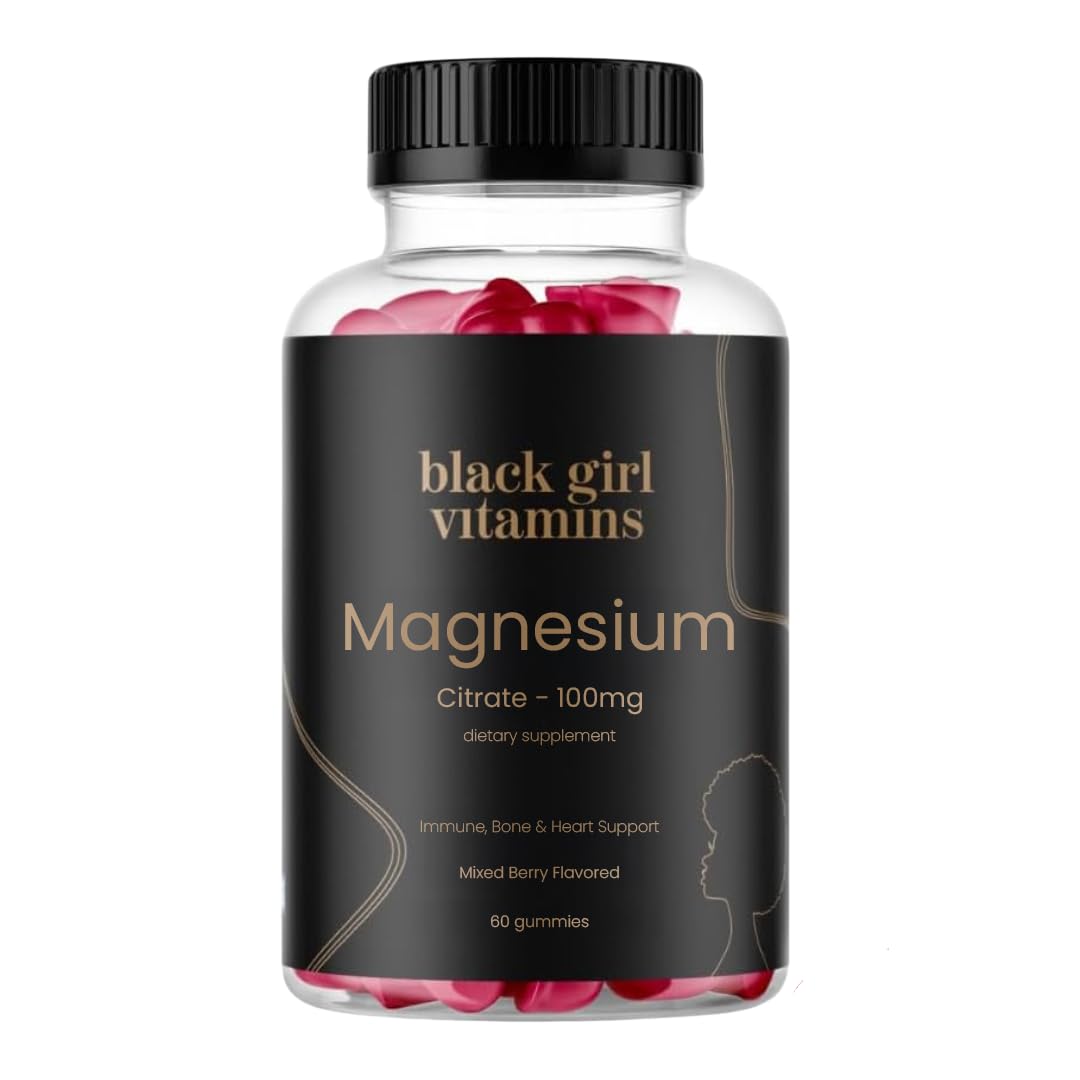 Black Girl Vitamins - Magnesium Gummies, for Sleep, Immunity, and Bone Support. Magnesium Citrate Supplement
