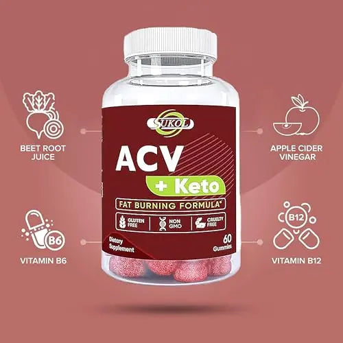60 Counts Keto ACV Gummies Advanced Formula - Diet Gummies for Women & Men Sukol Au supplements