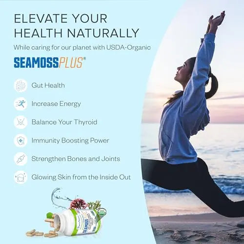 Power By Naturals Sea Moss Plus - USDA Certified Organic Wildcrafted Irish Seamoss Power By Naturals Au supplements