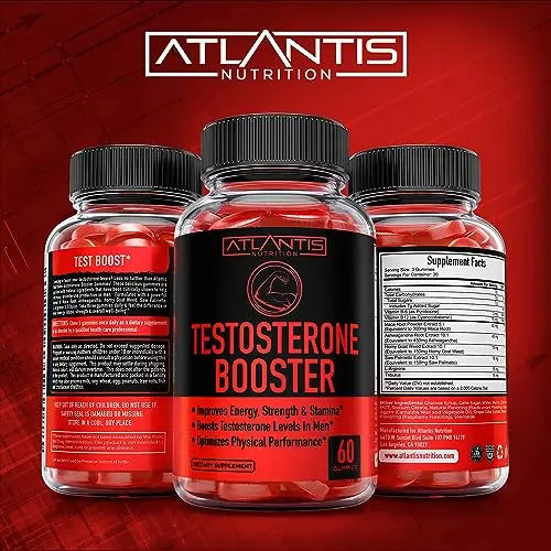 Testosterone Booster For Men Gummies - Enhances Strength & Stamina - Optimizes Physical Atlantis Nutrition Au supplements