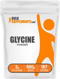 BulkSupplements.com Glycine Powder - Glycine Supplements, Amino Acid Supplement - Unflavored & Gluten Free, 3g per Serving, 500g (1.1 lbs) (Pack of 1) BulkSupplements Au supplements