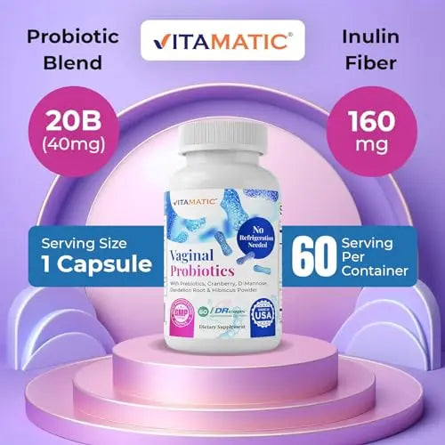 Vitamatic Vaginal Probiotics 20 Billions for Women pH Balance & Odor Control Vitamatic Au supplements