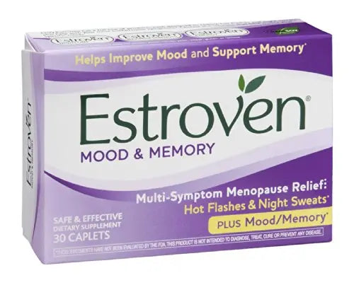 Estroven Plus Mood & Memory Caplets for Menopause, 30-Count Boxes (Pack of 2) Estroven Au supplements
