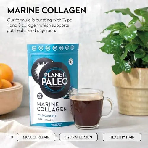 Pure Marine Collagen Powder (60 Servings, 450g) | for Healthy Skin, Hair and Nails, and Gut Health Planet Paleo Au supplements