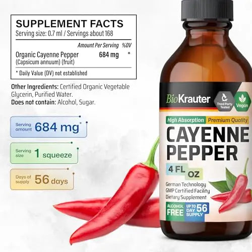 MAUWE HERBS Cayenne Pepper Supplement - Organic Cayenne Pepper Tincture MAUWE HERBS Au supplements
