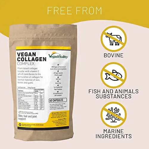Vegan Collagen Supplement for Skin, Hair, Nails, Joints & Bones with Vegan Vitality Au supplements