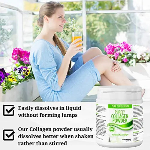 Collagen Powder Marine Supplement | Hydrolyzed Protein peptides with Hyaluronic Acid Vitamin C Biotin etc for Women Men Pure Food Supplements Au supplements