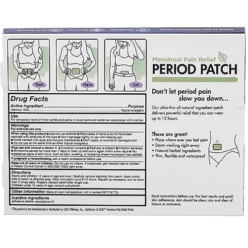HealthWise Menstrual Pain Relief Period Patch | 10% Menthol | Strong, Soothing Relief HealthWise Au supplements