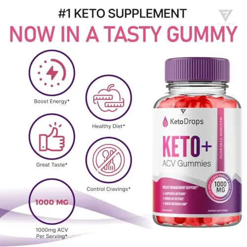 (5 Pack) Keto Drops ACV Gummies, Ketodrops Keto ACV Gummies Advanced Weight Loss Fyvus Au supplements