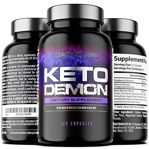 Keto Demon – Hardcore Keto Pills – Use with The Keto Diet – Packed with Raspberry Ketones Demon Labz Au supplements