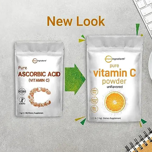 Micro Ingredients Pure Vitamin C Crystal Powder (Water Soluble Vitamin C 1000mg Micro Ingredients Au supplements