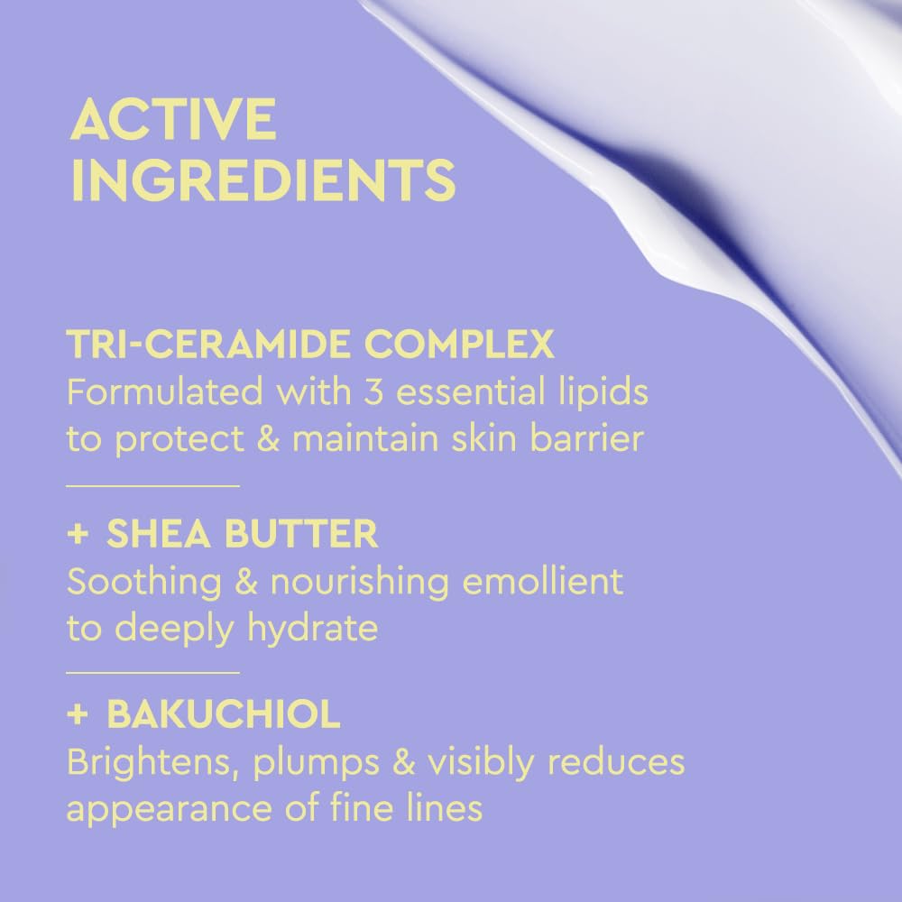 BYOMA Moisturizing Rich Cream - Barrier Repair Cream Face Lotion with Bakuchiol & Shea Extract - Ceramide Face Moisturizer for Dry Skin