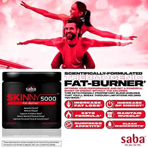 Saba Skinny 5000 -Fat Loss -Weight Loss-Appetite Control -Mild Jitter-Free Energy- Focus Saba Au supplements