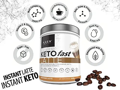 Instant Bulletproof Keto Coffee Creamer UK Made Collagen Latte | Butter Powder, Coconut MCTs & Vitamin C K GEN ketogenic enhancement Au supplements