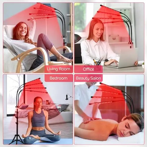 Devowellte Red Light Lamp for Face, 80 LEDs Red Light Lamp Height Free Adjustment Infrared Light Devowellte Au supplements