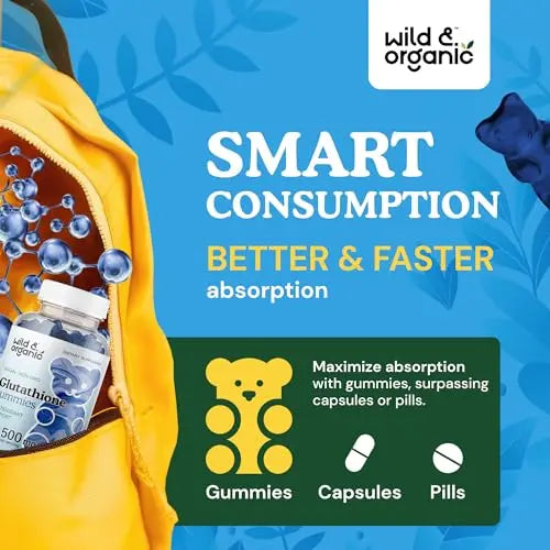 Wild & Organic Glutathione Gummies - Reduced Glutathione for Liver Cleanse & Antioxidants Wild & Organic Au supplements