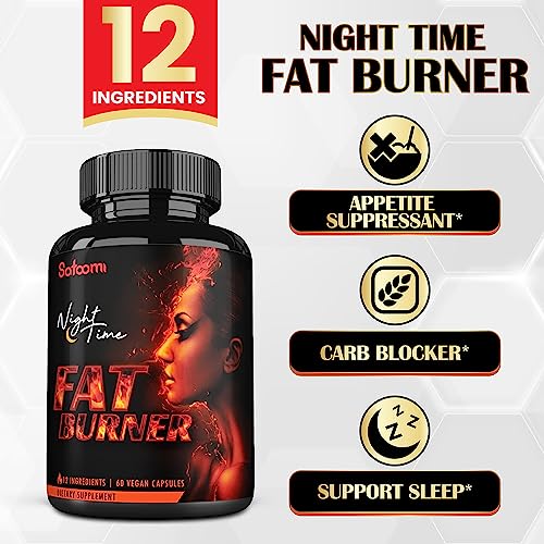 12in1 Night Time Fat Burner for Women - VitaminD.3, Garcinia Cambogia, White Kidney Bean Satoomi Au supplements