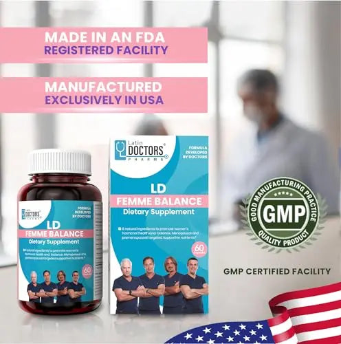 Latin Doctors Femme Balance Supplement, Supports Hormone Balance, Menopausal & Premenopausal LATIN DOCTORS PHARMA Au supplements