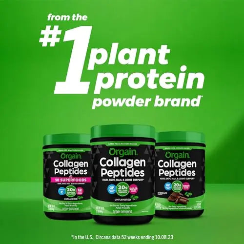 Orgain Hydrolyzed Collagen Powder, 20g Grass Fed Collagen Peptides, Chocolate Orgain Au supplements