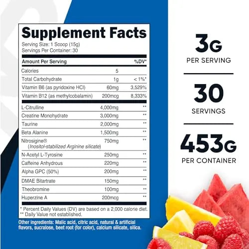 Nutricost Pre-C Pre-Workout Complex with Creatine (Fruit Punch | 30 Servings) Powder Nutricost Au supplements